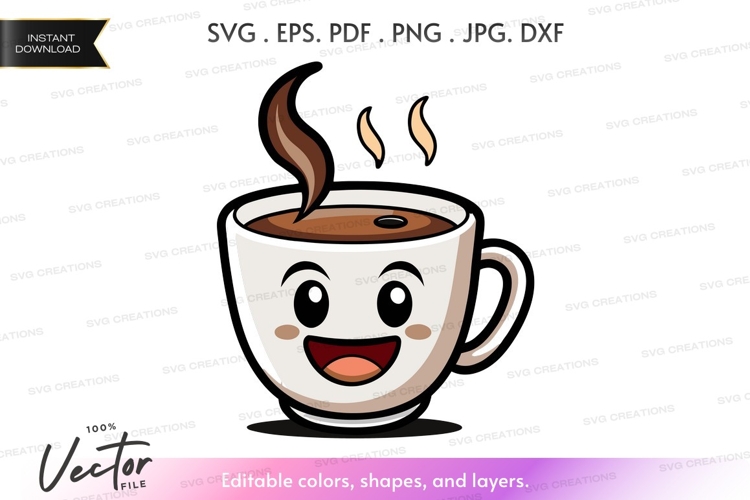 Happy coffee cup