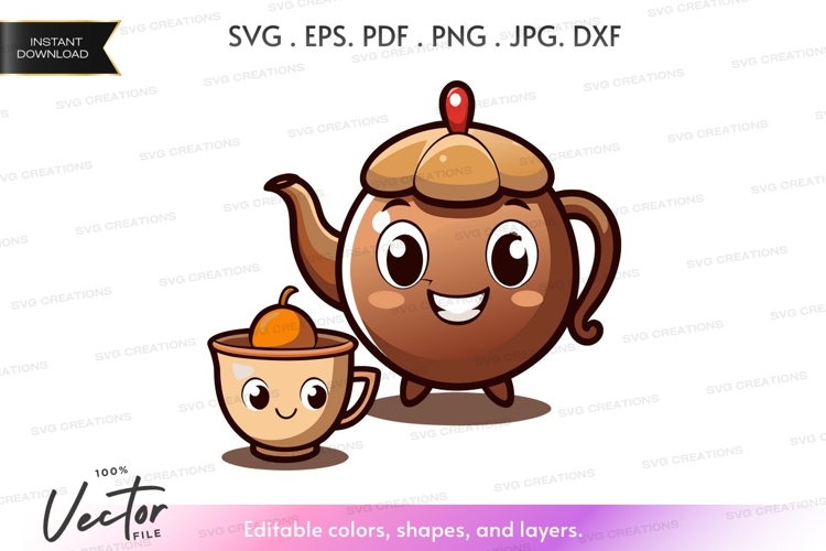 Teapot Clipart Image 12