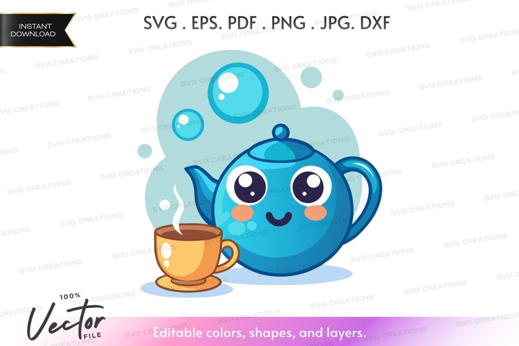 Teapot Clipart Image 8