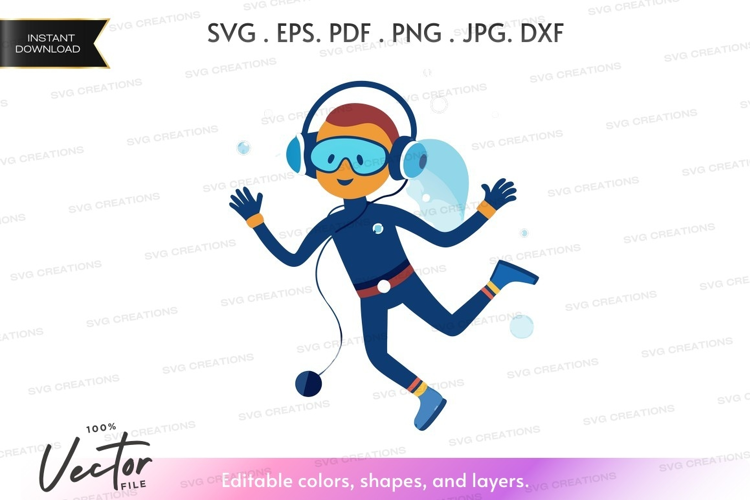 Joyful runner with headphones