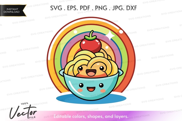 Happy bowl of cereal with apple