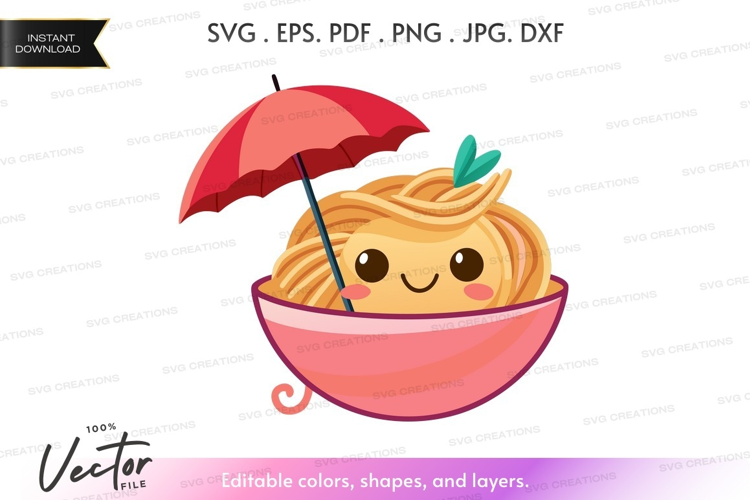 Noodle with umbrella
