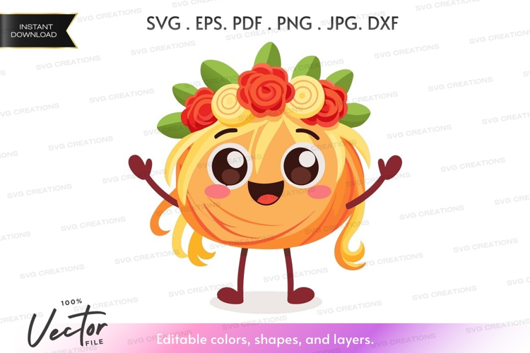 Cheerful hay bale with flower crown