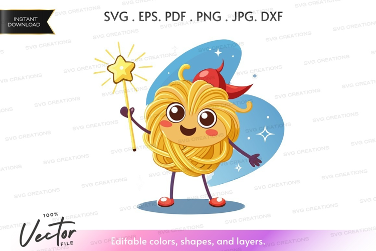 Magical spaghetti character