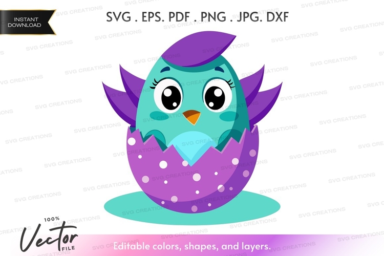 Cute baby owl hatching from egg