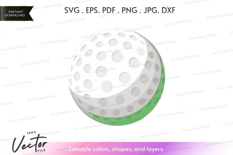 Golf Ball Vector Image 8