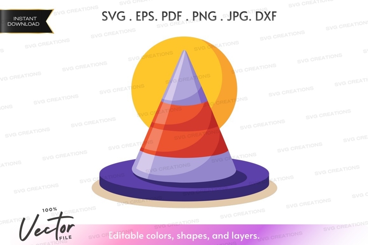 Witchs hat vector clipart