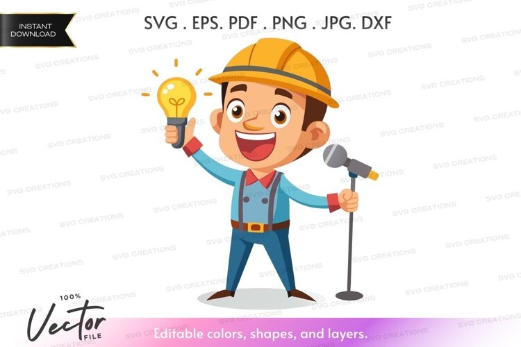 Innovative speaker with lightbulb idea example image 1