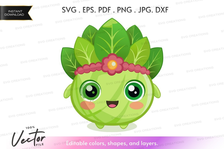 Cute cabbage character