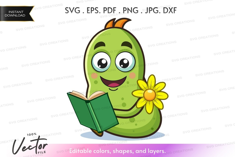 Reading avocado character