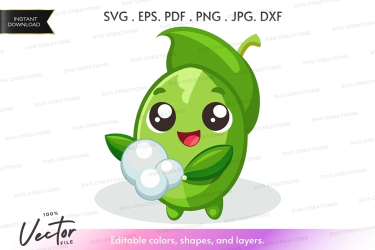 Happy leaf character vector silhouette clipart