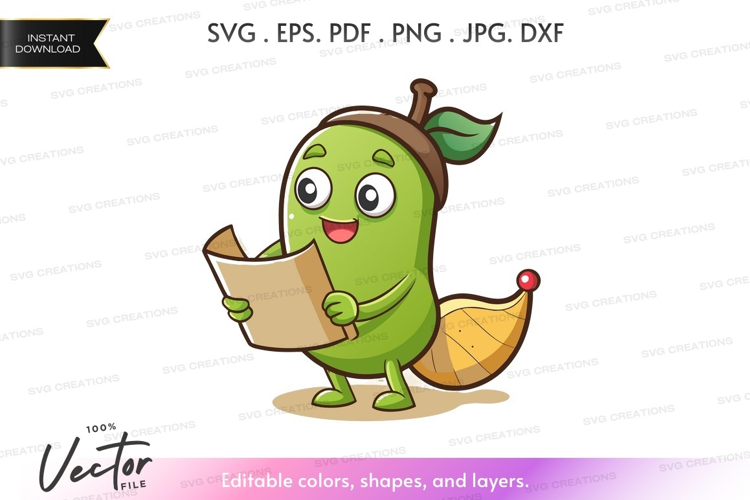 Reading avocado character