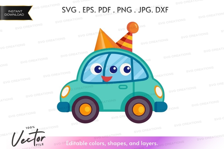 Blue Car Clipart Image 14