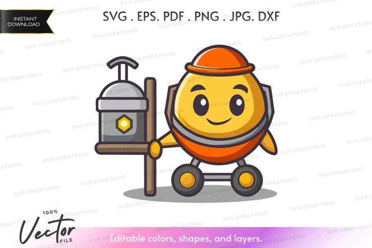 Orange robot with bell