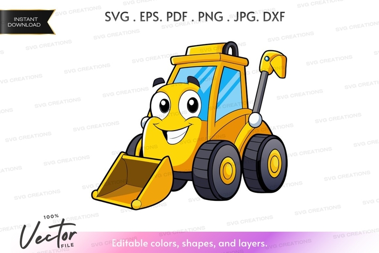 Happy construction vehicle