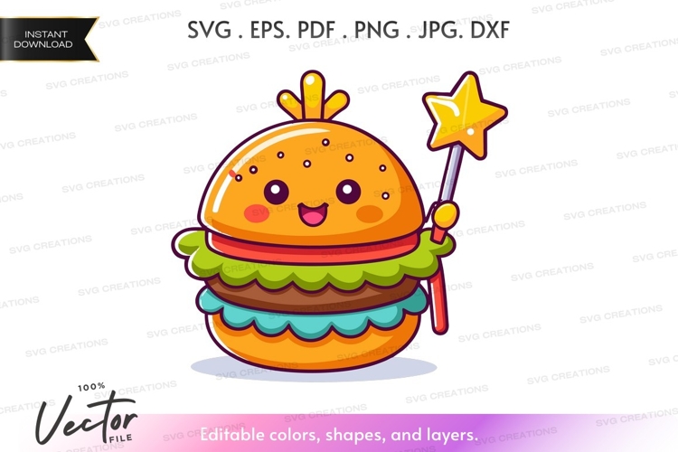 Magical burger with wand