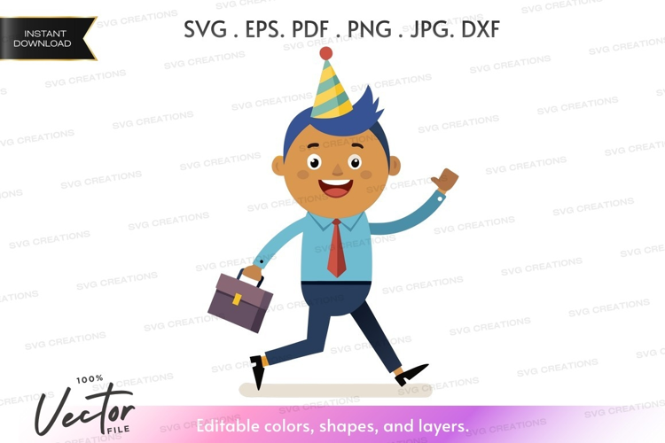 Businessman celebrating birthday