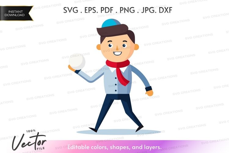 Joyful snowball fight example image 1