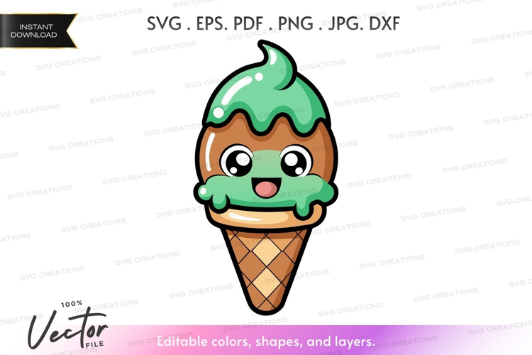 Cute ice cream cone