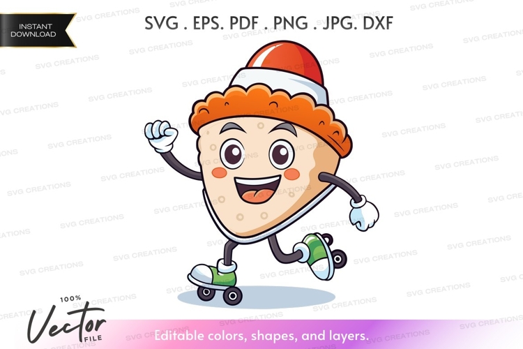 Skating donut character