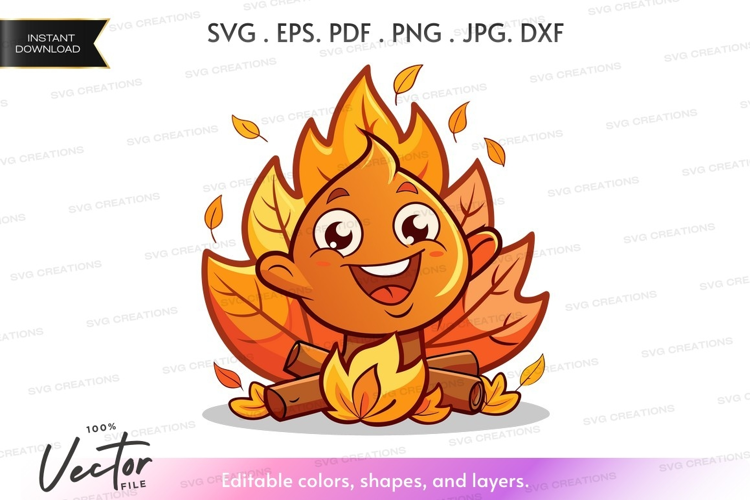 Autumn leaf character