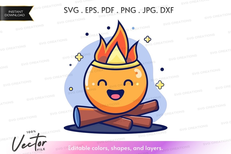 Cartoon Campfire Image 13