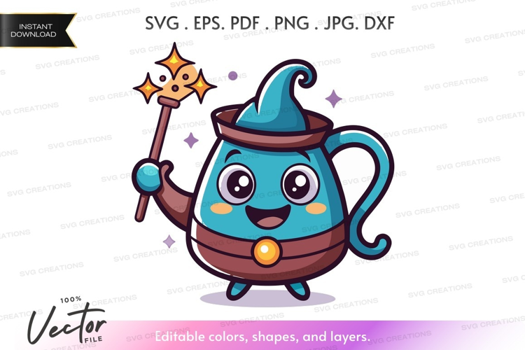Magical teapot character