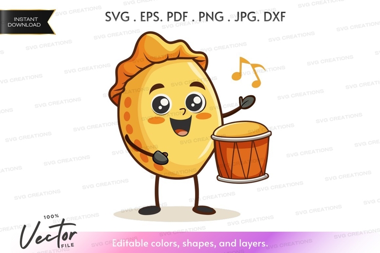 Joyful drumming lemon