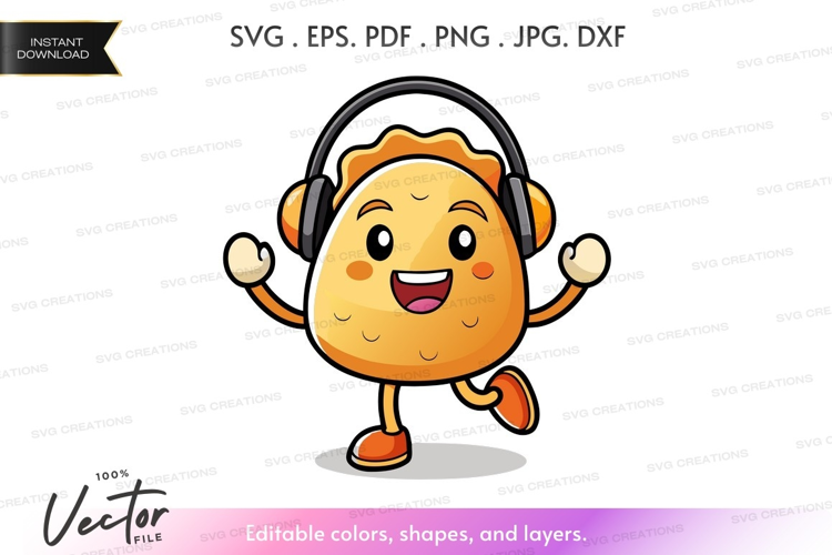 Dancing sushi character