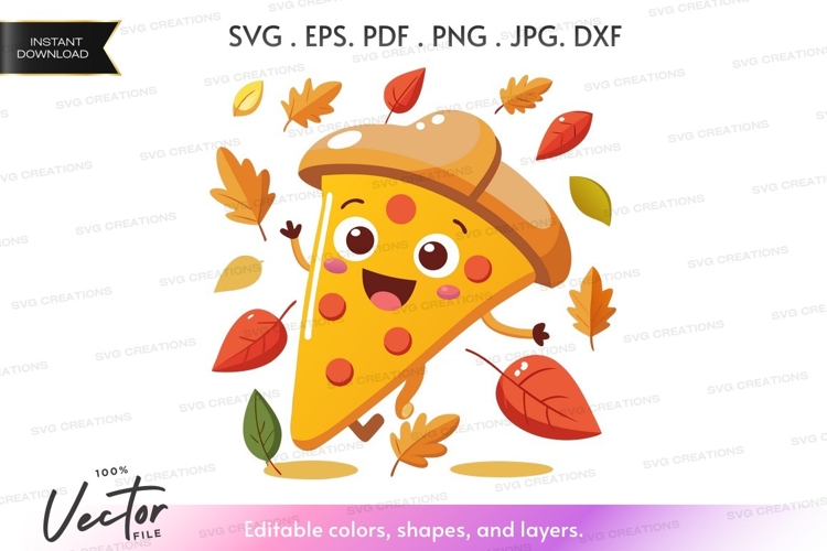 Autumn pizza slice