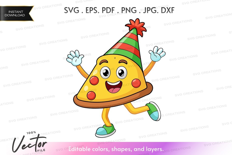 Celebrating pizza slice