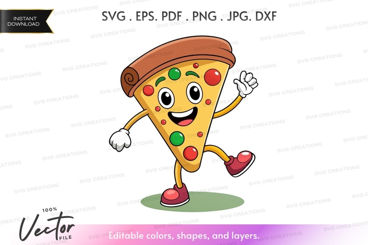 Pizza slice mascot