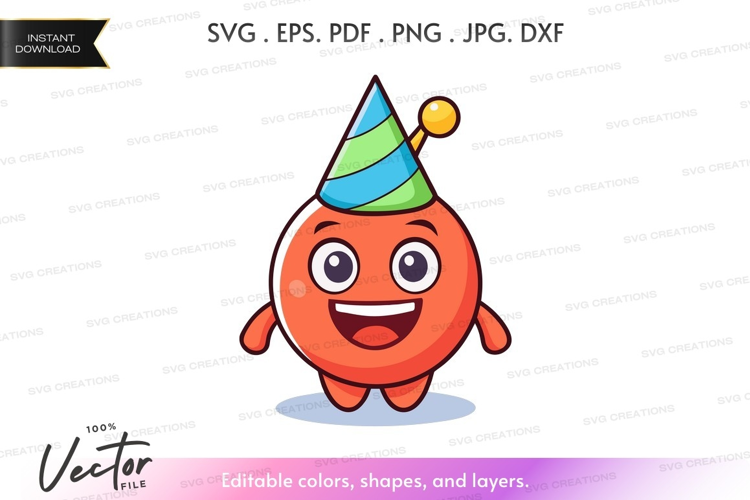 Happy tomato celebrating