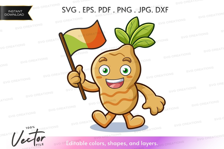 Irish potato celebrating st. patrick's day