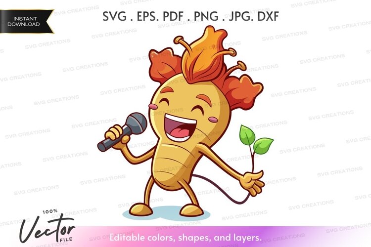 Singing radish mascot example image 1