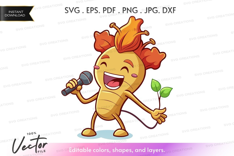 Singing radish mascot