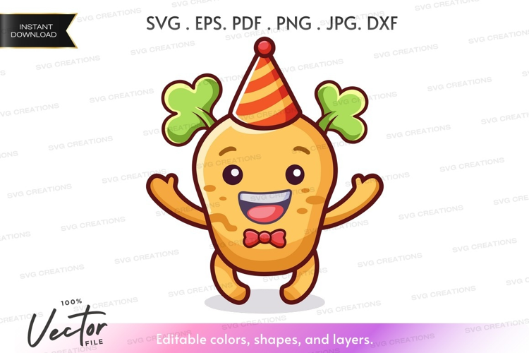 Celebrating potato character