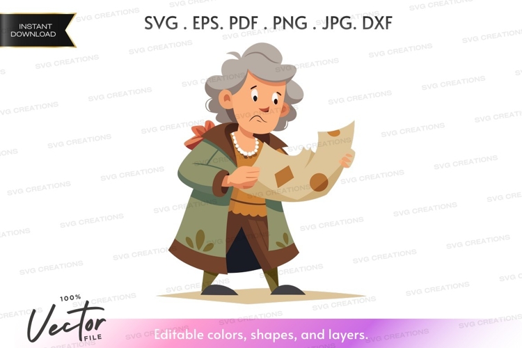 Confused explorer vector silhouette clipart