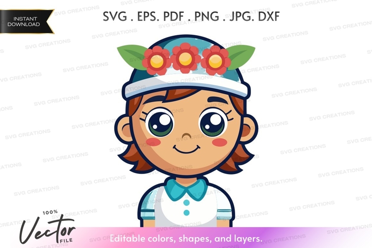 Young girl in traditional headband