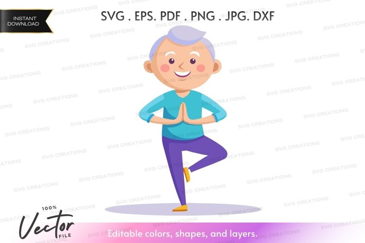 Elderly person practicing yoga example image 1