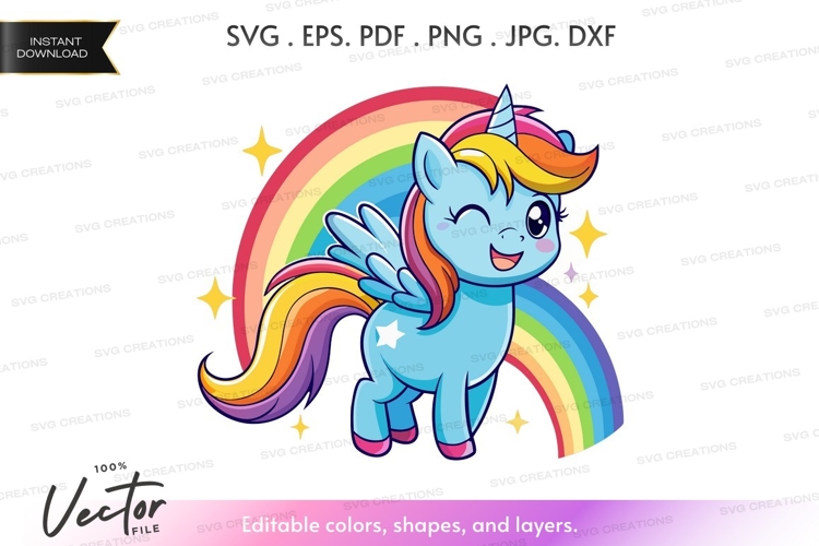 Unicorn Vector Image 7