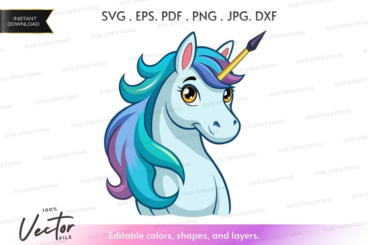 Unicorn Vector Image 17