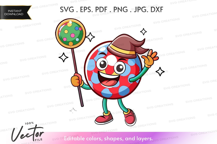 Jolly lollipop character