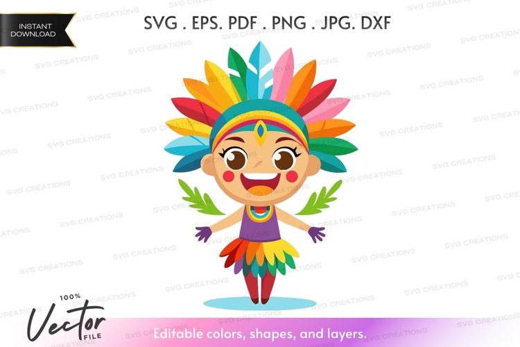 Colorful Dancer Silhouette