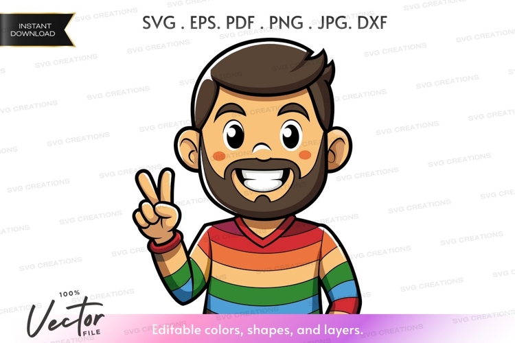 Peace Sign Silhouette Image 5