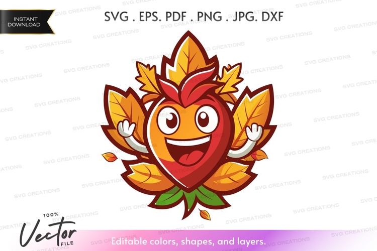 Fall Leaves Silhouette Image 6