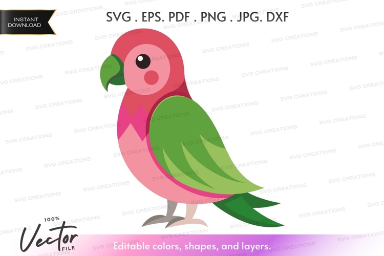 Vector silhouette of a parrot
