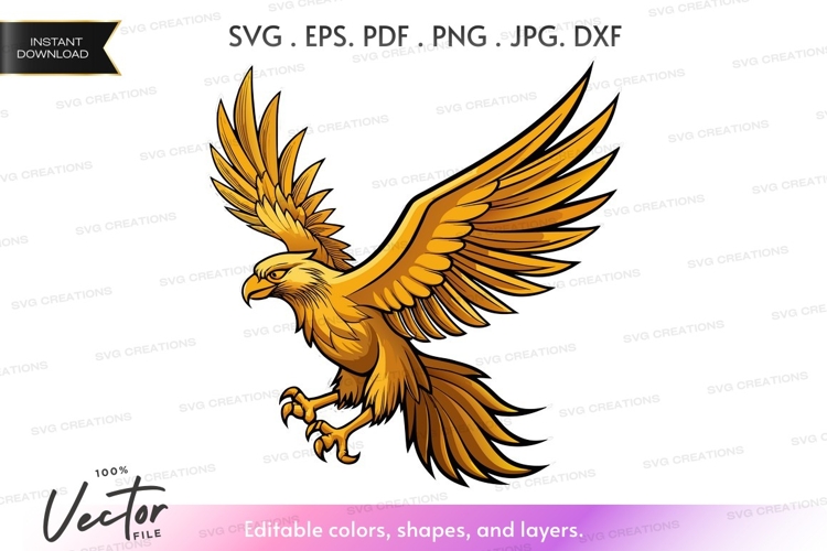 Golden eagle in flight