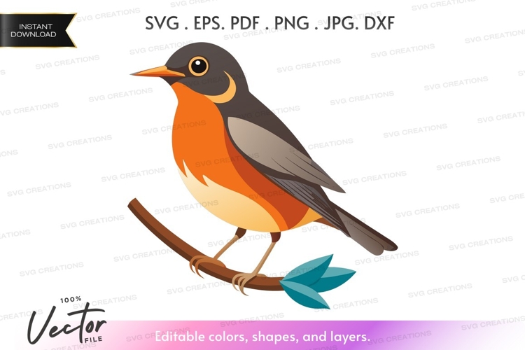 Vector silhouette of a bird