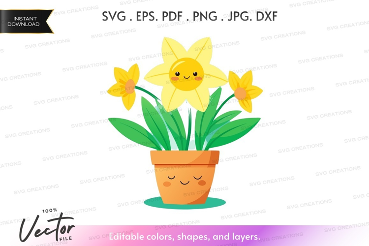 Happy flower pot